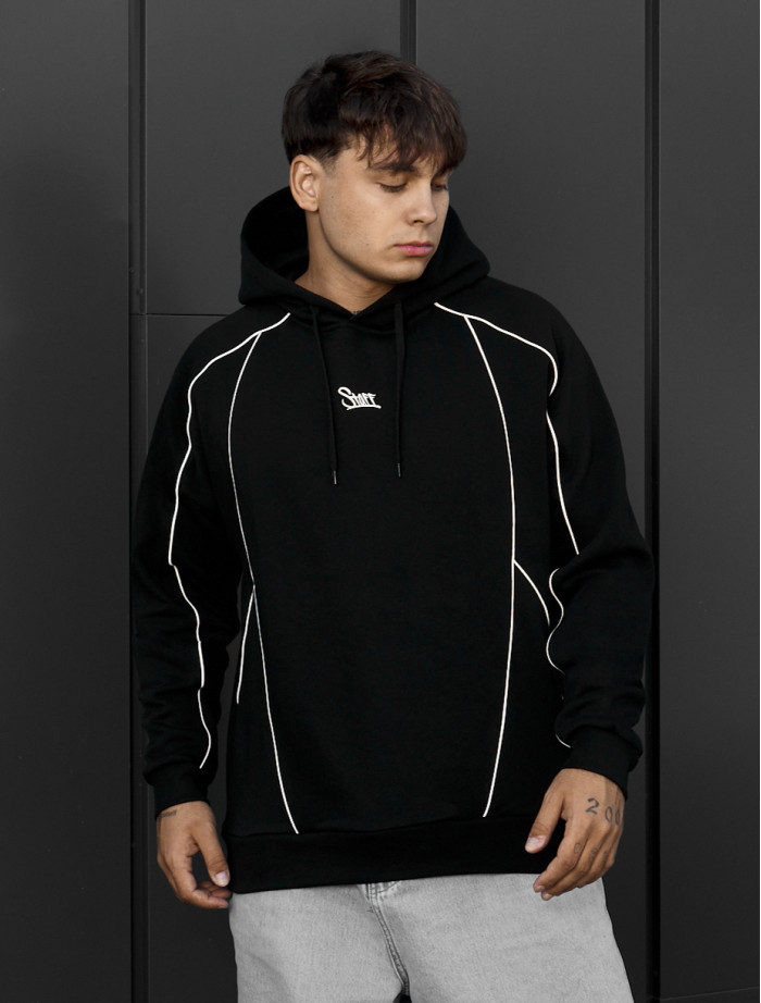 Bluza Staff  black logo reflective fleece