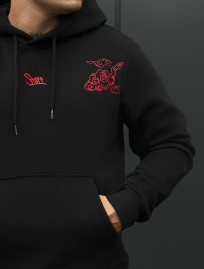 Bluza Staff black logo wave fleece
