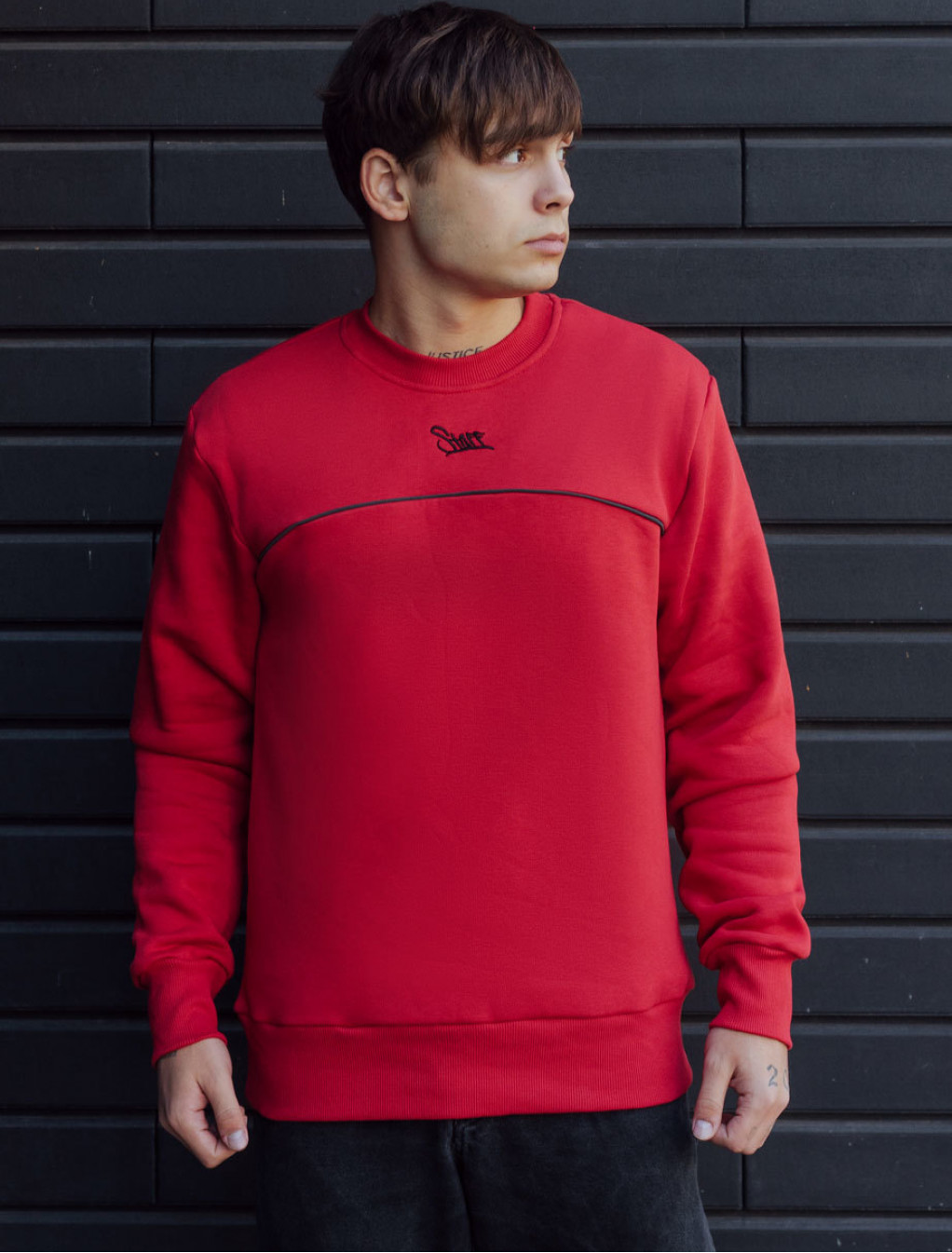 Bluza Staff cant logo red fleece