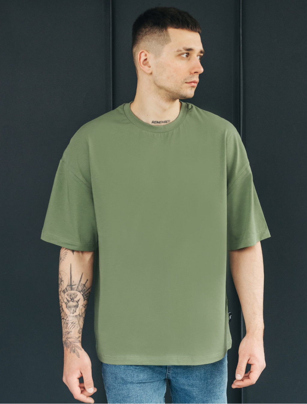Koszulka Staff green oversize