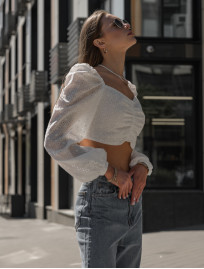 Damski top se white