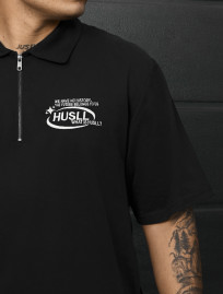 Koszulka Staff x Husll logo black oversize