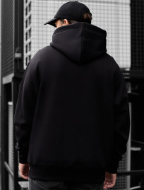 Bluza z kapturem Staff black basic oversize fleece