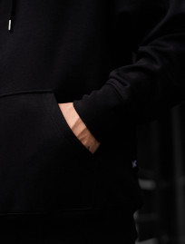 Bluza z kapturem Staff black basic oversize fleece