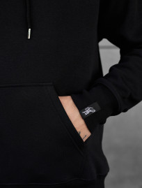 Bluza z kapturem Staff black basic oversize fleece