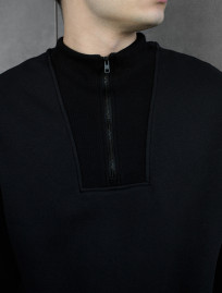 Bluza Staff black2 zip oversize fleece