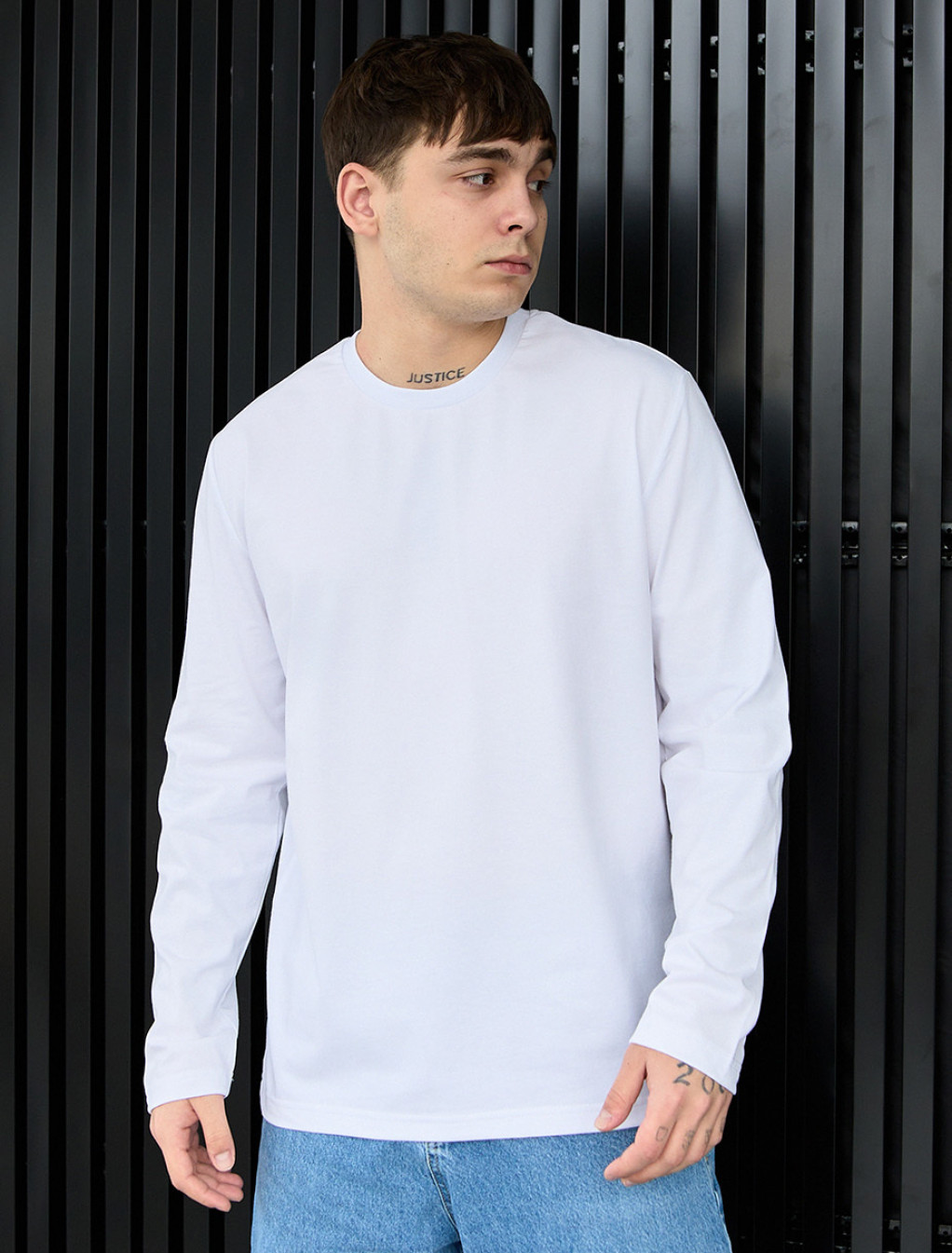 Longsleeve Staff white basic