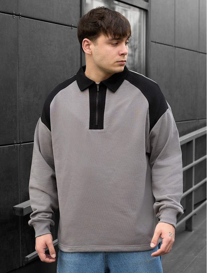 Bluza Staff gray & black oversize