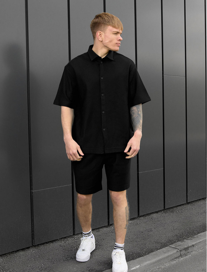 Komplet koszula + spodenki Staff rid black