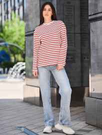 Longsleeve Staff os stripes white & red
