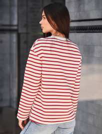 Longsleeve Staff os stripes white & red