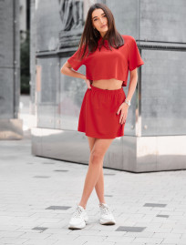 Komplet polo + spódnica Staff red