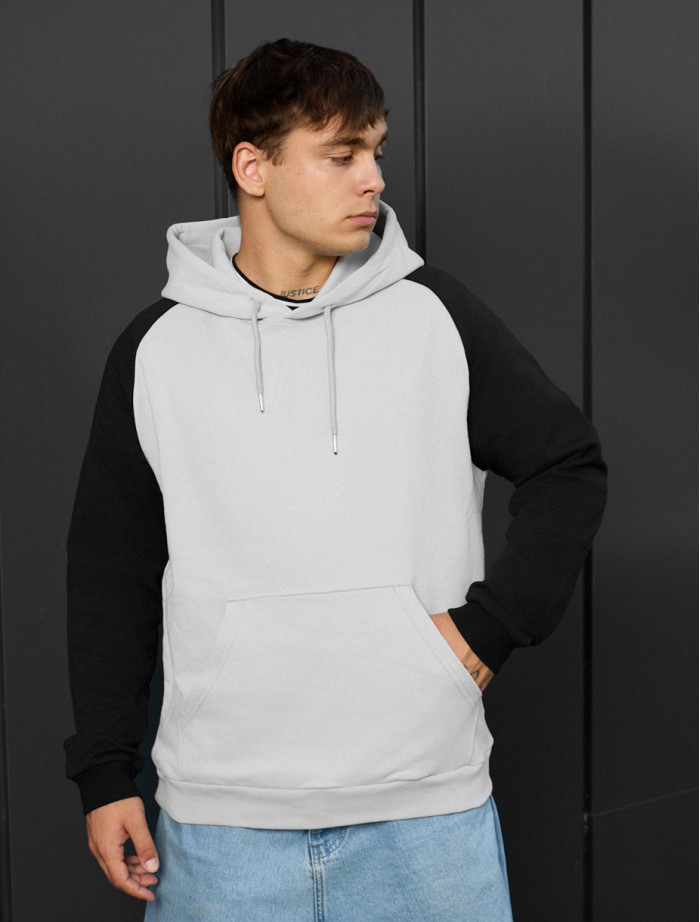 Bluza Staff light gay & black oversize