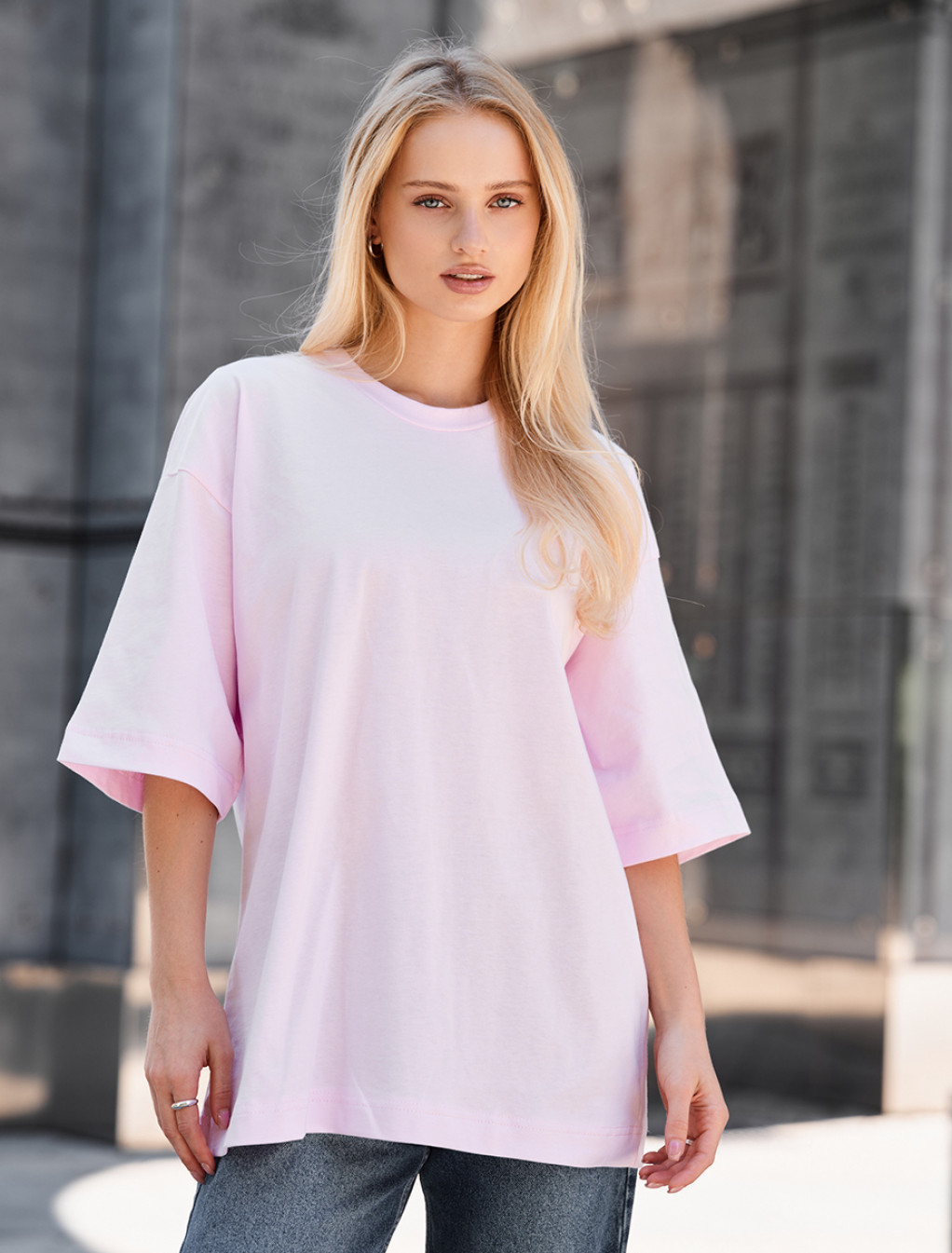 Koszulka Staff ri light pink oversize