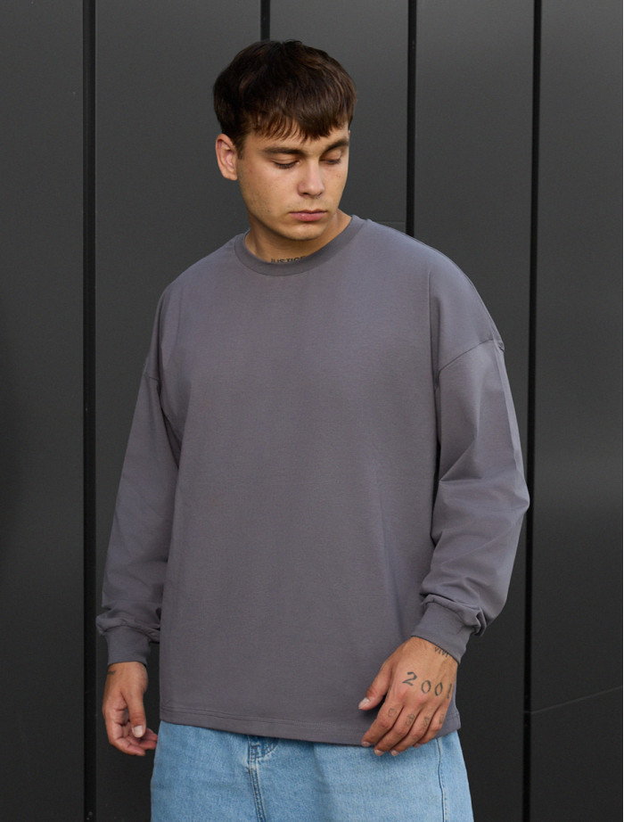Longsleeve Staff gray 2 oversize