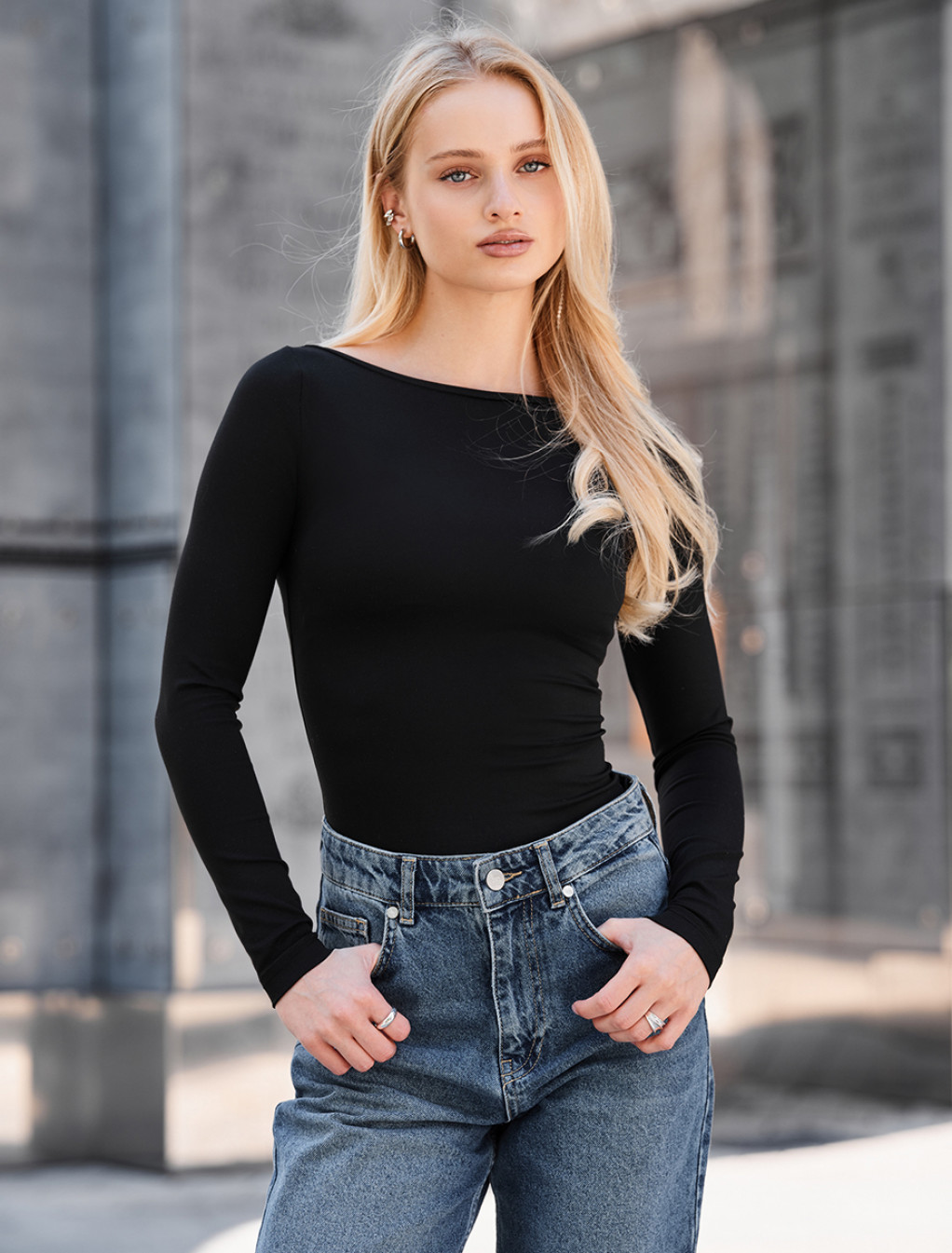 Longsleeve Staff ho black