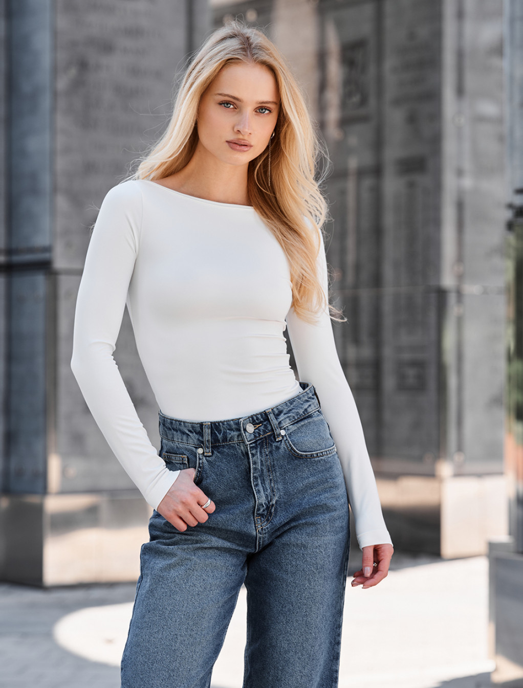Longsleeve Staff ho white