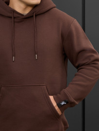 Bluza z kapturem Staff brown basic fleece