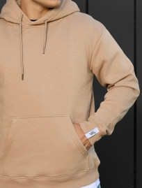 Bluza z kapturem Staff beige basic fleece