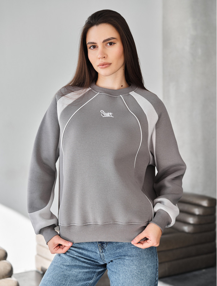 Bluza Staff sim gray oversize fleece