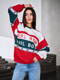 Bluza Staff girl boss 2 oversize fleece