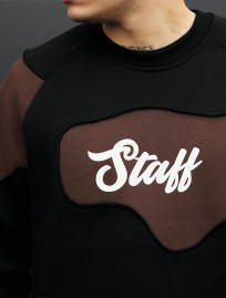 Bluza Staff ws black & brown oversize fleece