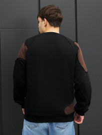Bluza Staff ws black & brown oversize fleece