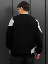 Bluza Staff ws black & light gray oversize fleece