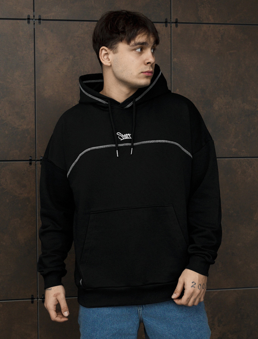 Bluza Staff logo black oversize