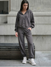 Dres Staff dig dark gray zip oversize