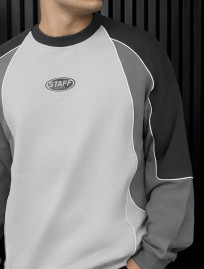 Bluza Staff gray logo reflective