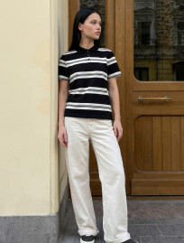 Polo damskie Staff white & black