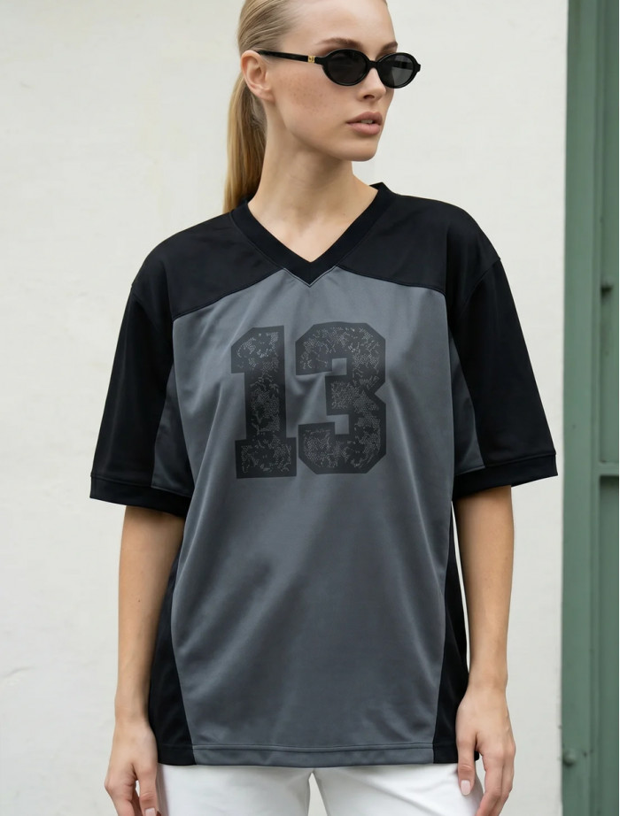 Koszulka Staff 13 black & graphite oversize
