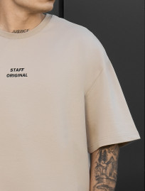 Komplet koszulka + spodenki Staff no beige oversize
