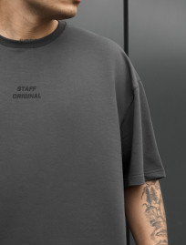 Komplet koszulka + spodenki Staff no dark gray oversize