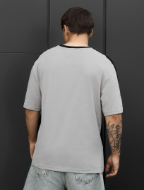 Koszulka Staff  logo gray & white oversize
