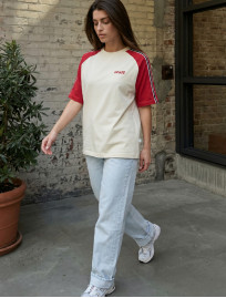 Koszulka Staff milk & red logo oversize