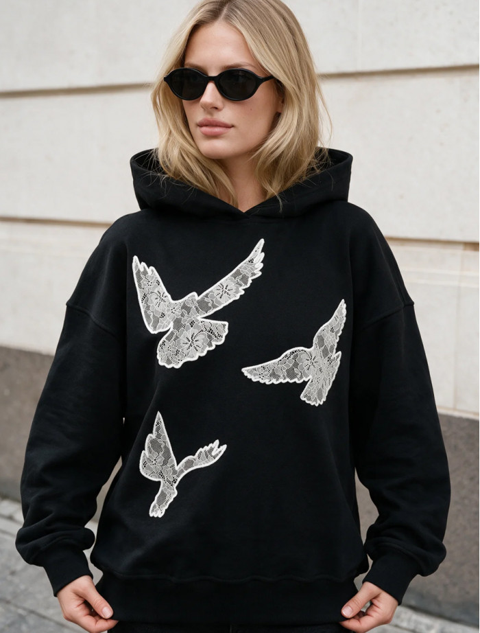 Bluza Staff re black oversize