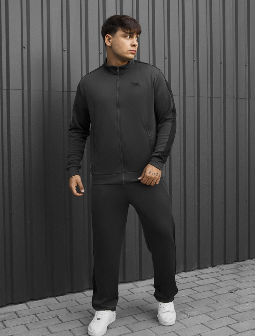 Dres Staff lampas zip logo dark gray