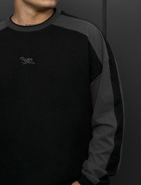 Longsleeve Staff black & dark gray logo oversize