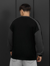 Longsleeve Staff black & dark gray logo oversize