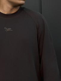 Longsleeve Staff dark brown logo
