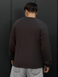 Longsleeve Staff dark brown logo