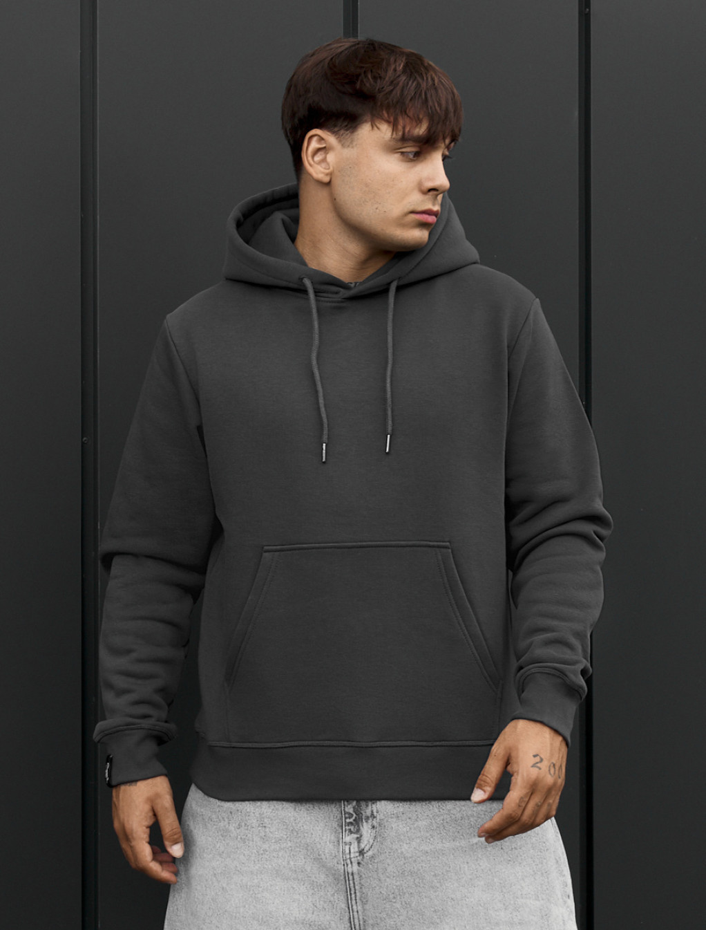 Bluza Staff dark gray basic fleece