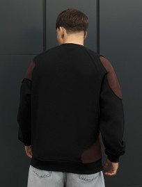 Bluza Staff ws black & brown oversize fleece