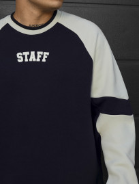 Bluza Staff logo navy & milk oversize fleece
