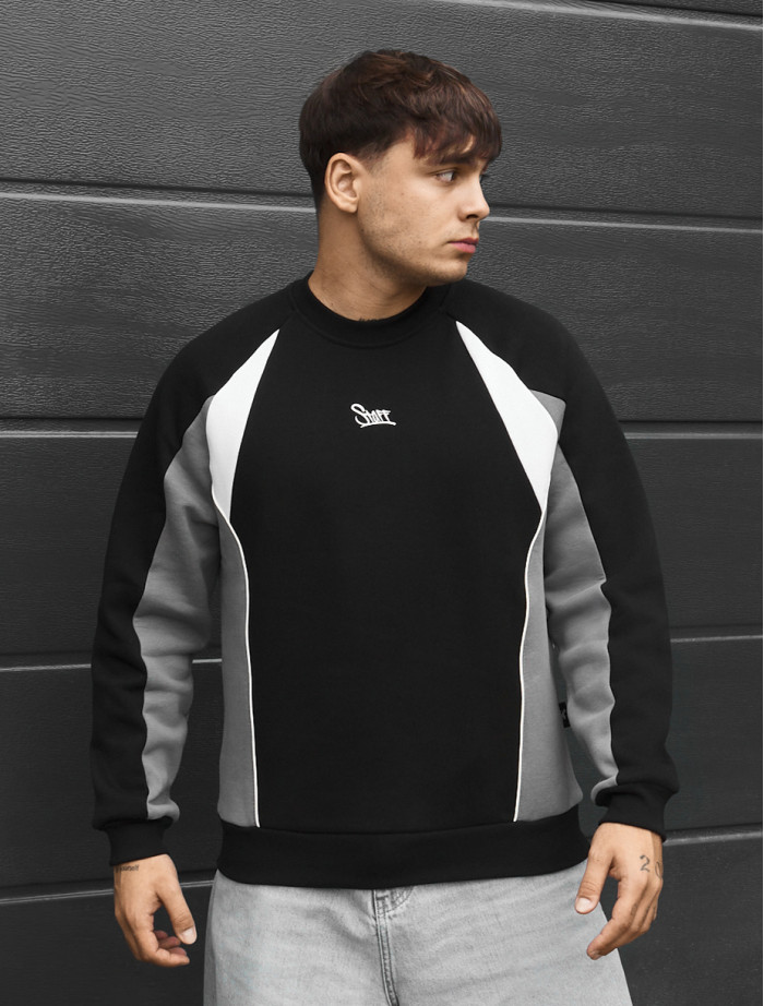 Bluza Staff val logo reflective oversize fleece