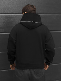 Bluza Staff black oversize reflective fleece