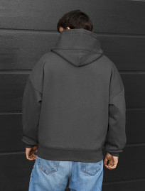 Bluza Staff dark gray oversize reflective fleece