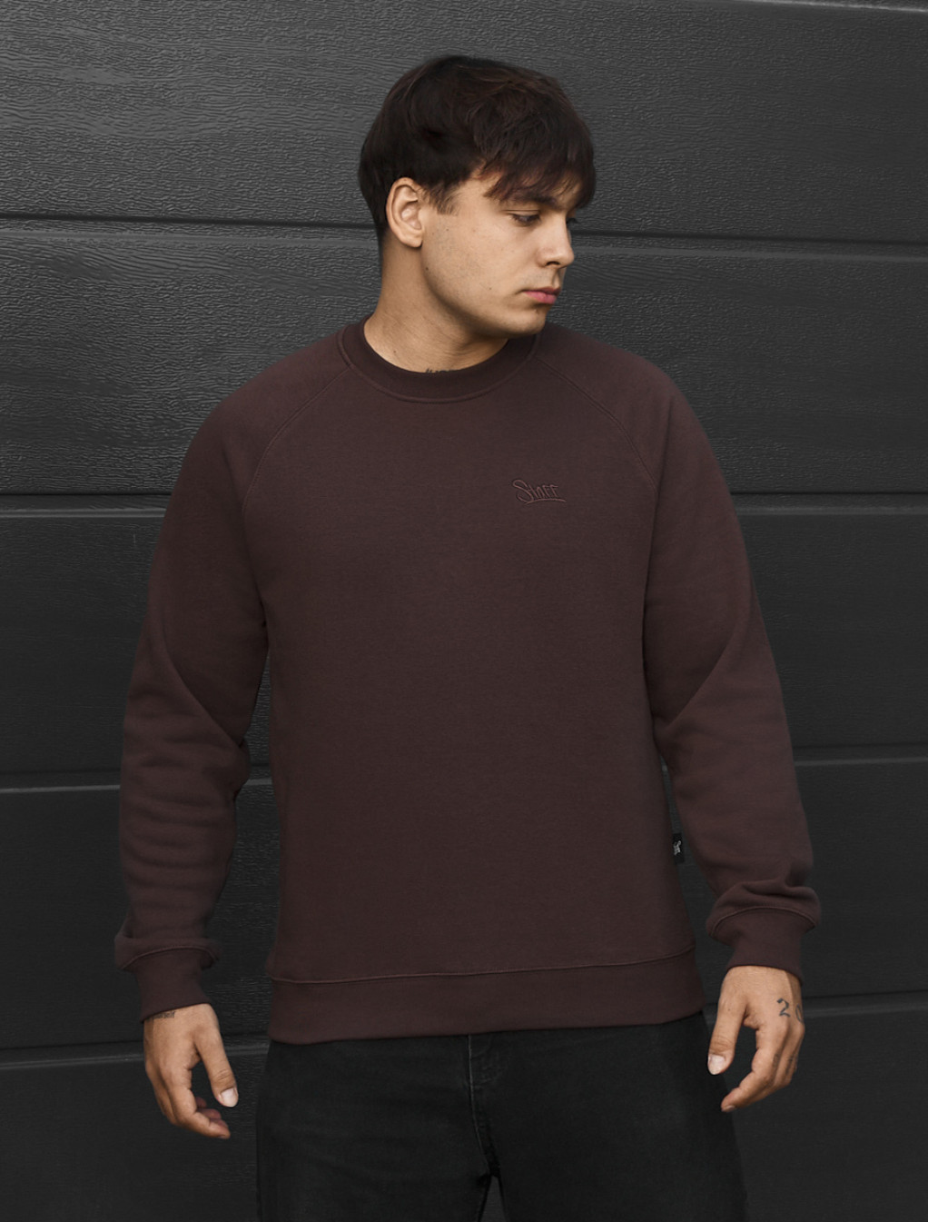 Bluza Staff logo brown fleece